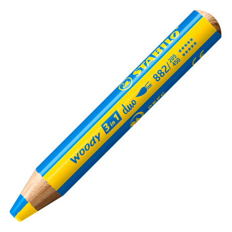 Stabilo woody 3in1 duo multitalent potloden - geel cyaan blauw