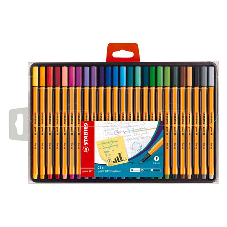 Stabilo point 88 fineliners i etui - 25 stk.