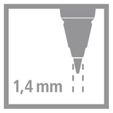 Stabilo easyergo 1,4 refills hb - 6 stk.