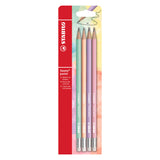 Stabilo swano pastel hb grafit blyanter med viskelæderspids - 4 stk.