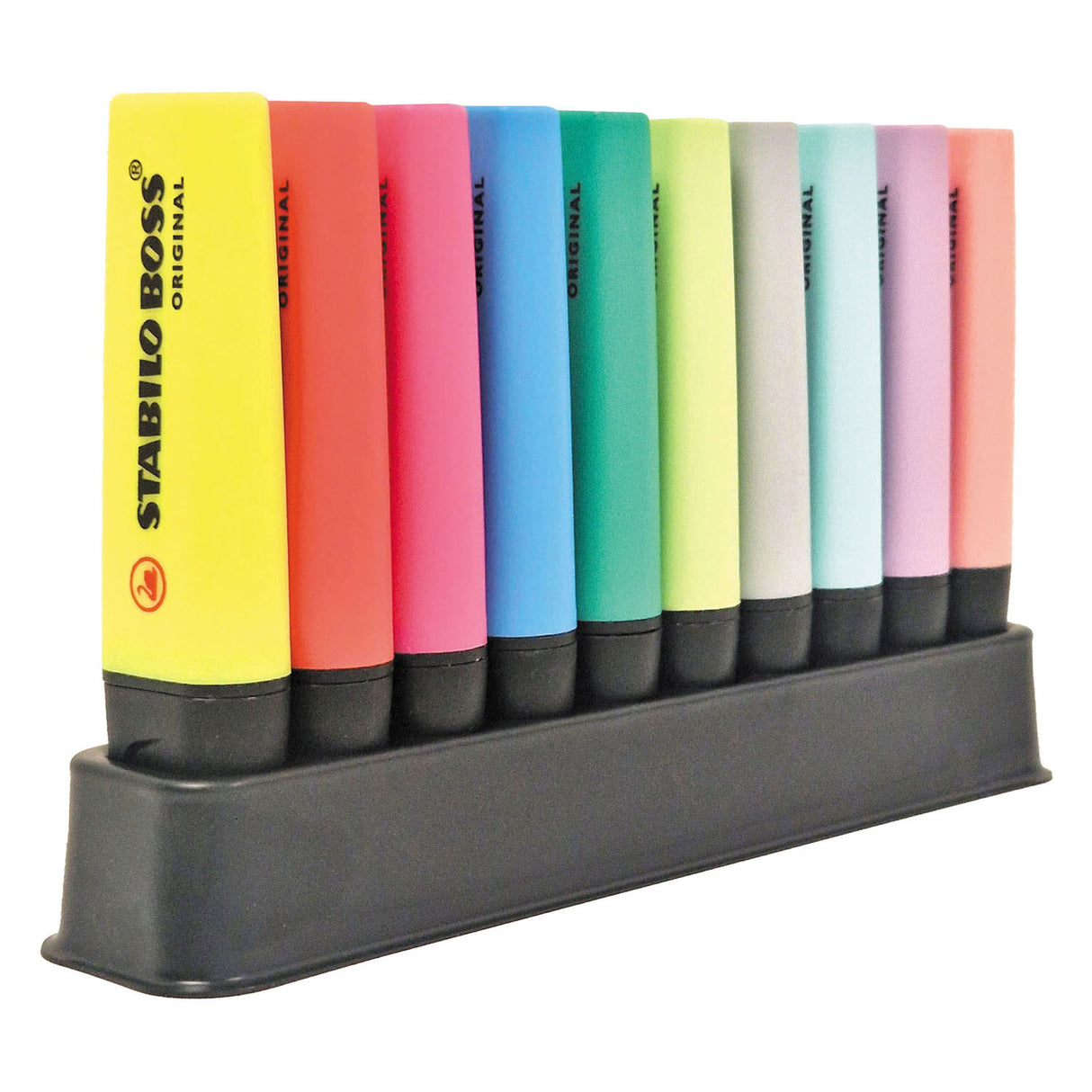 Stabilo boss originale pastel highlighter-skrivebordssæt - 10 stk.