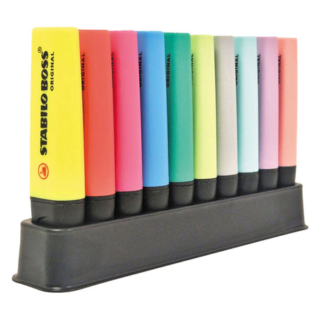 Stabilo boss originale pastel highlighter-skrivebordssæt - 10 stk.