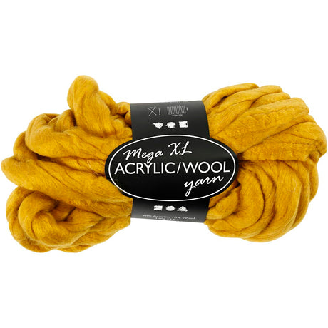 Creativ Company XL Yarn of Acrylic Dark Yellow, 15m