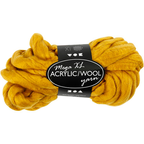 Creativ Company XL Yarn of Acrylic Dark Yellow, 15m