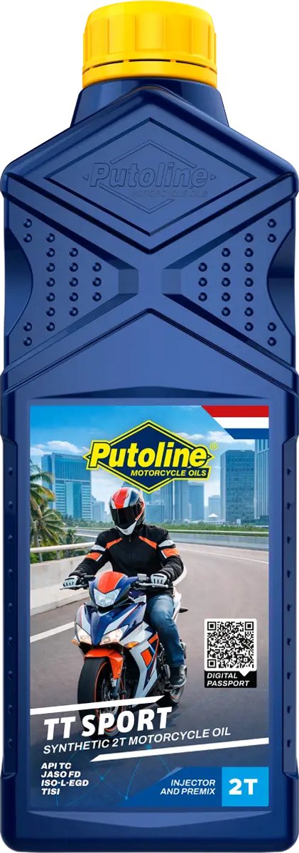 Putoline tt sport 2 takts syntetisk lavrøg motorcykelolie