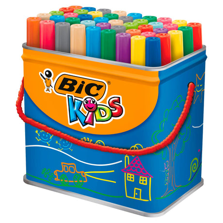 Bic kids tusch visacolor xl ecolutions 48 tuscher i en metalæske