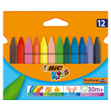Bic Kids Plastidecor Triangle Color Chalk, 12 ..