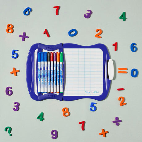 Bic Velleda Whiteboard med 8 markører