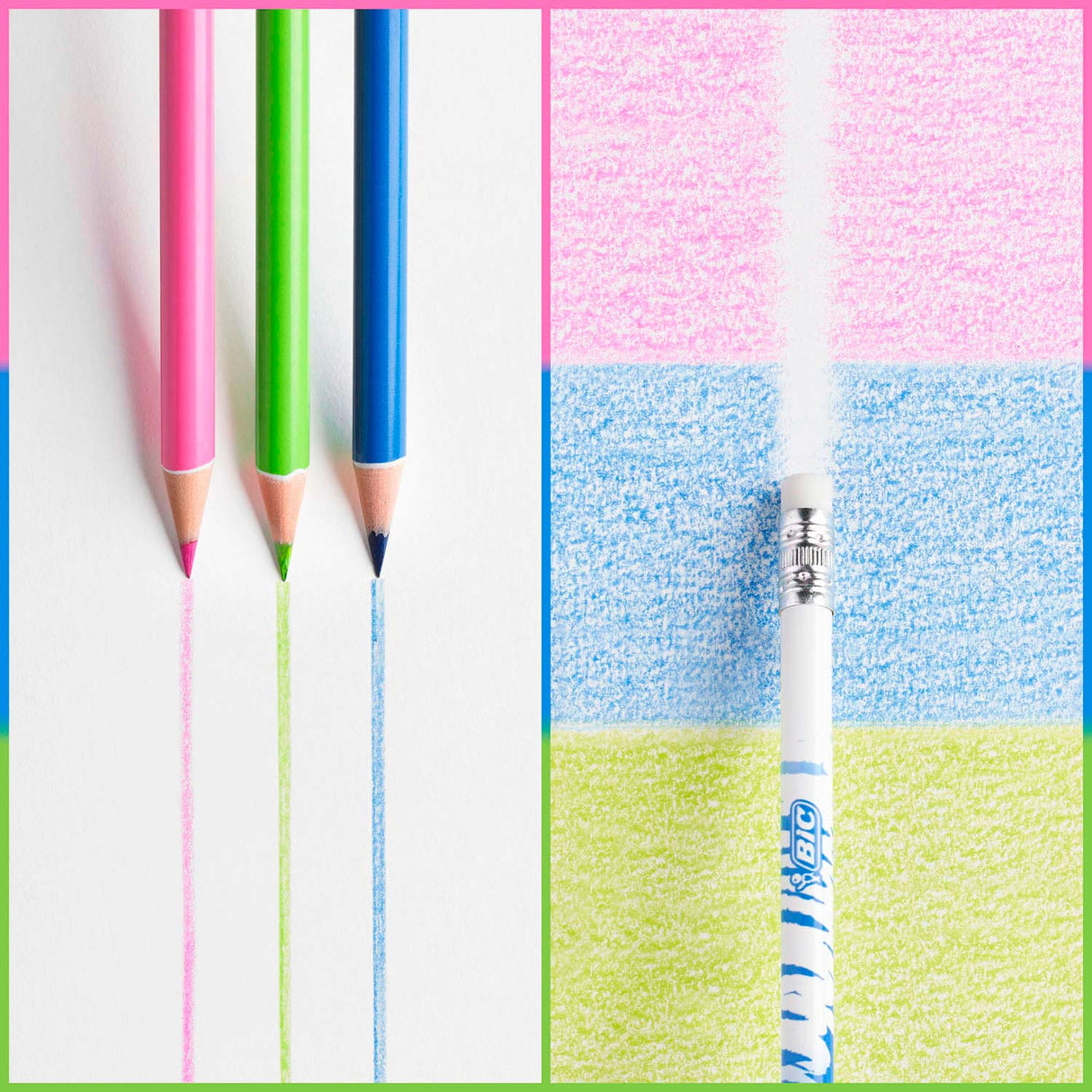 Bic kids illusion - farveblyanter - børn og voksne - forskellige farver - blyant - 24 stk.