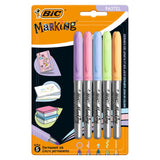 Bic Intensity Felt -tip Pens permanent pastel, 5 ..