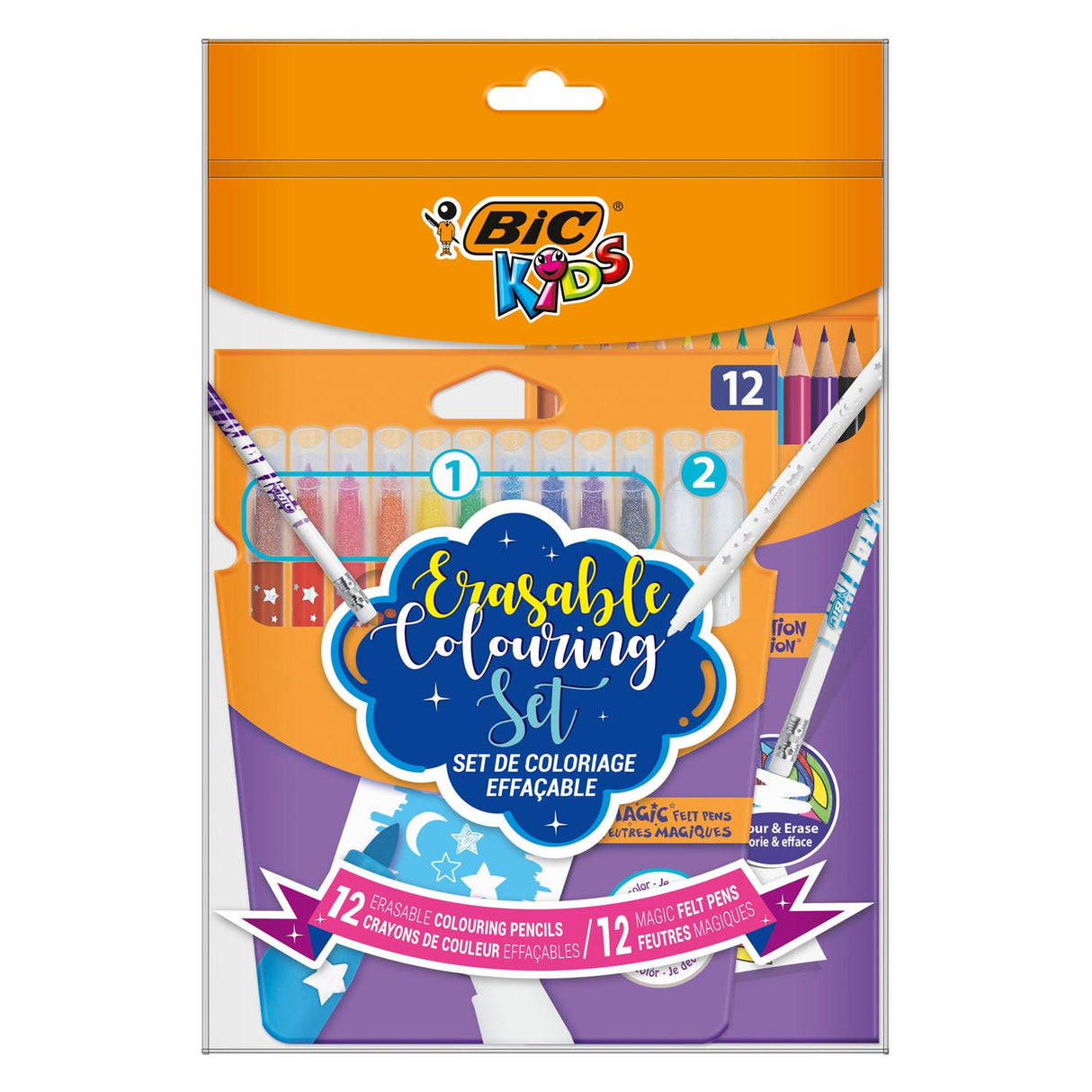 Bic kids magiske tuscher og farveblyanter, 24 stk.