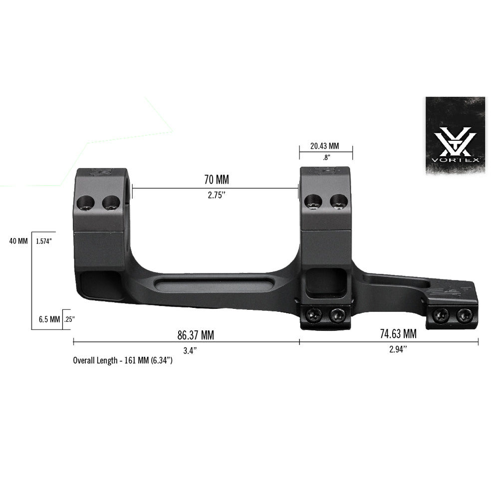 Vortex præcisionsforlænget cantilever 34 mm