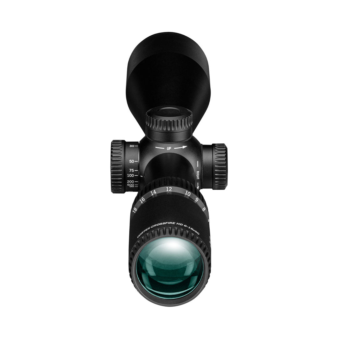 Vortex Crossfire HD 6-18x50 kikkertsigte, widerange plex sigtemiddel (MOA)