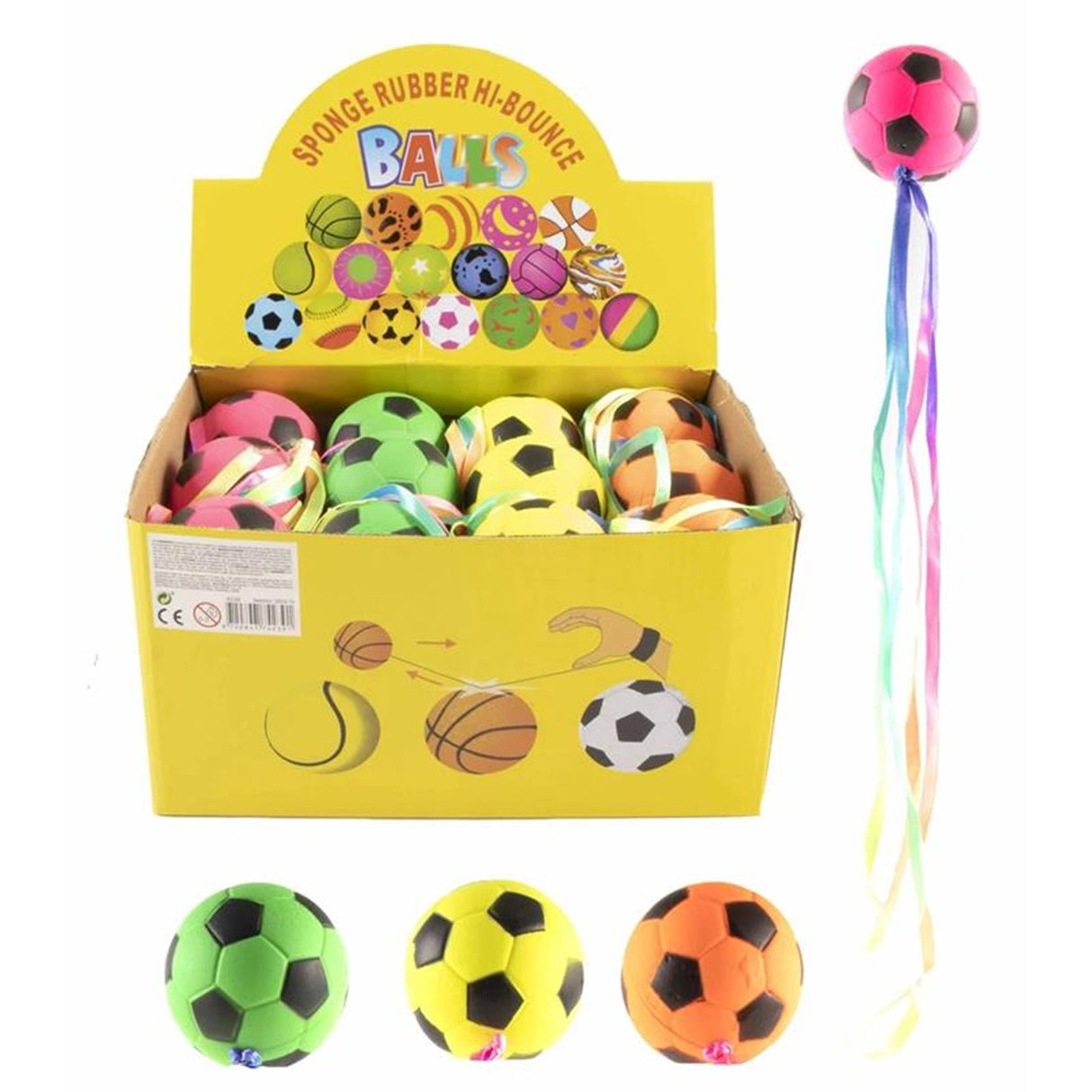 Gummikugle ã˜6,3 cm med bånd