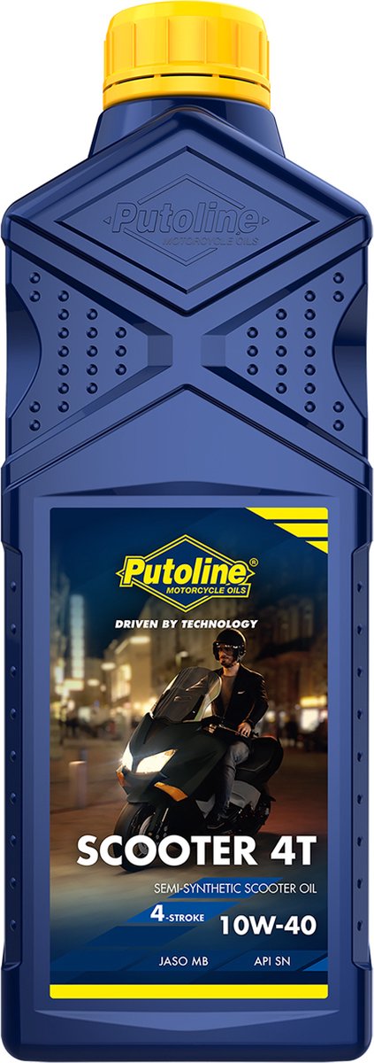 Putoline motorolie 10w40 1 liter semisyntetisk scooter 4t