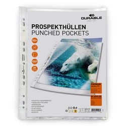 Durable geperforeerde showhoezen transparant 100 stuks