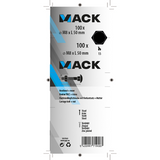 Mack 1007060 - træbolt + møtrik galvaniseret 100 stk 8 x 50 mm | 4 stk