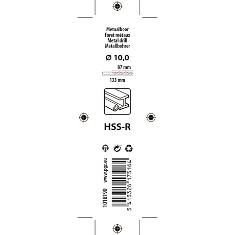 Mack 1018190 - universeelboor hss r ø 10,0 x 133 mm | 5 stuks