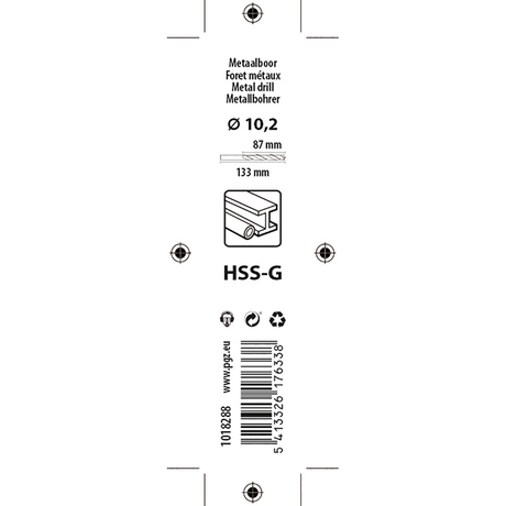 Mack 1018288 - metaalboor hss g din 338 ø 10,2 x 133 mm | 5 stuks