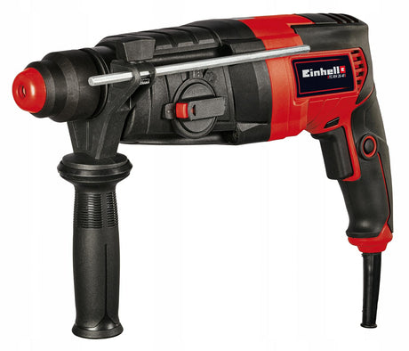 Einhell elektrisk slagboremaskine TC-RH 800 4f - 800 W - antal slag 4.500 min - 2,6 år - SDS-plus - pneumatisk slag - 4 funktioner: borehammer boring mejsling med eller uden mejsellås - inkl. transport- og opbevaringskuffert