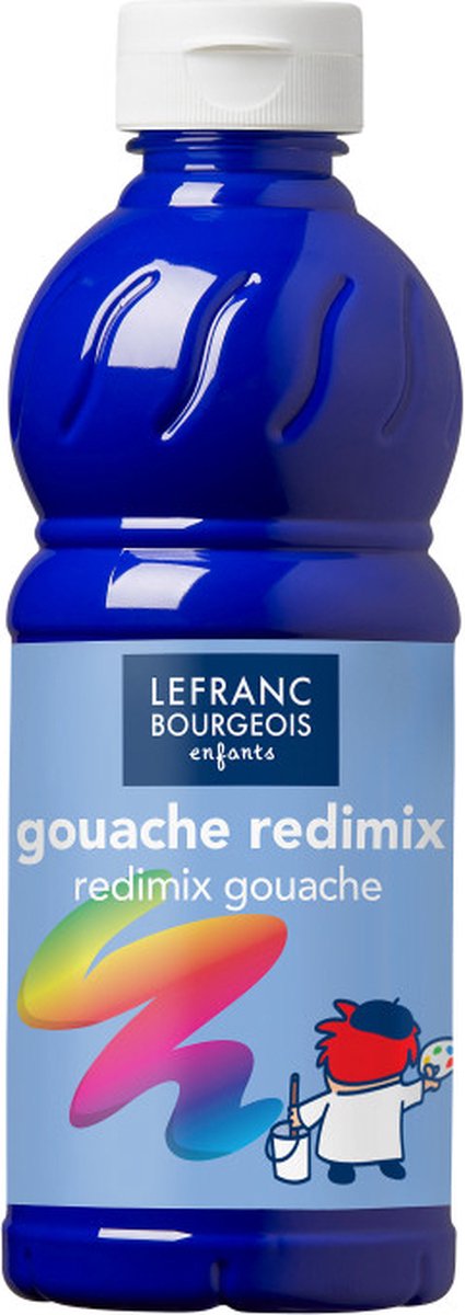 Lefranc bourgeois l b gouache maling redimix brillant blå 500ml