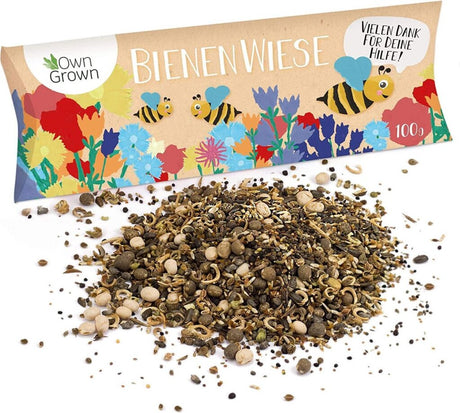 Egengroet bi eng blomsterblanding 100 g premium bi frø til farverige humlebi og bi enge bier venlige blomster frø blanding blomster eng frø - enårig og flerårig