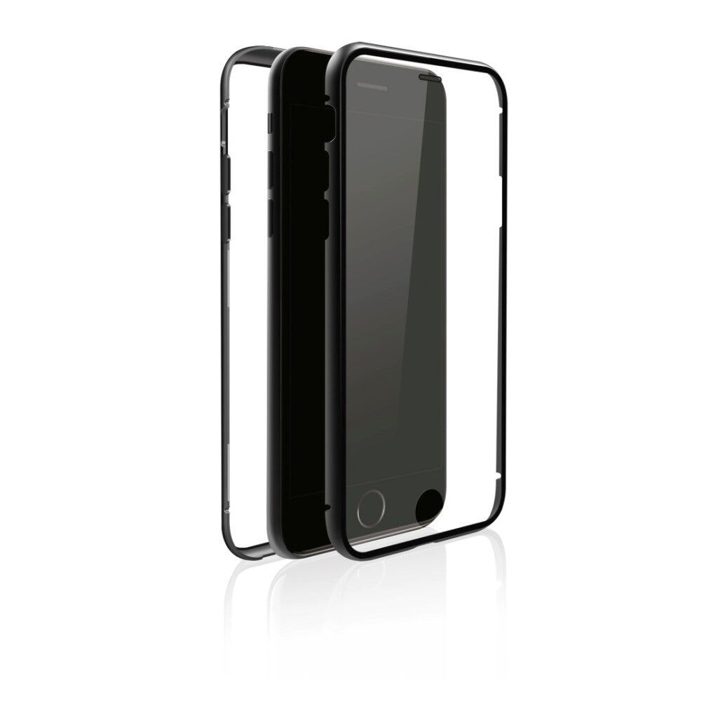 Sort rock cover 360° glas iPhone 7 8 sort