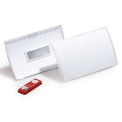 Merkloos sans marque durable naambord click fold met magneet, kunststof, 10 ve 90 x 54 mm