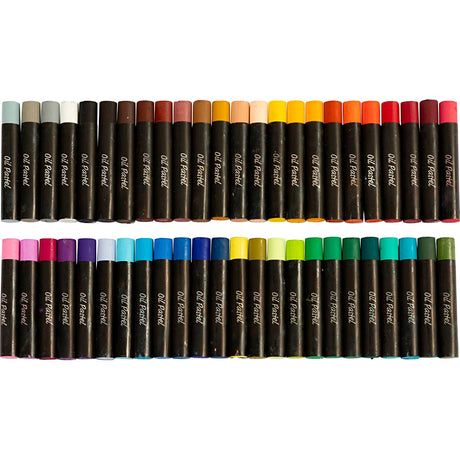 Creativ company oliepastell, l: 7 cm, tykkelse 11 mm, forskellige farver, 48 styk 1 æske