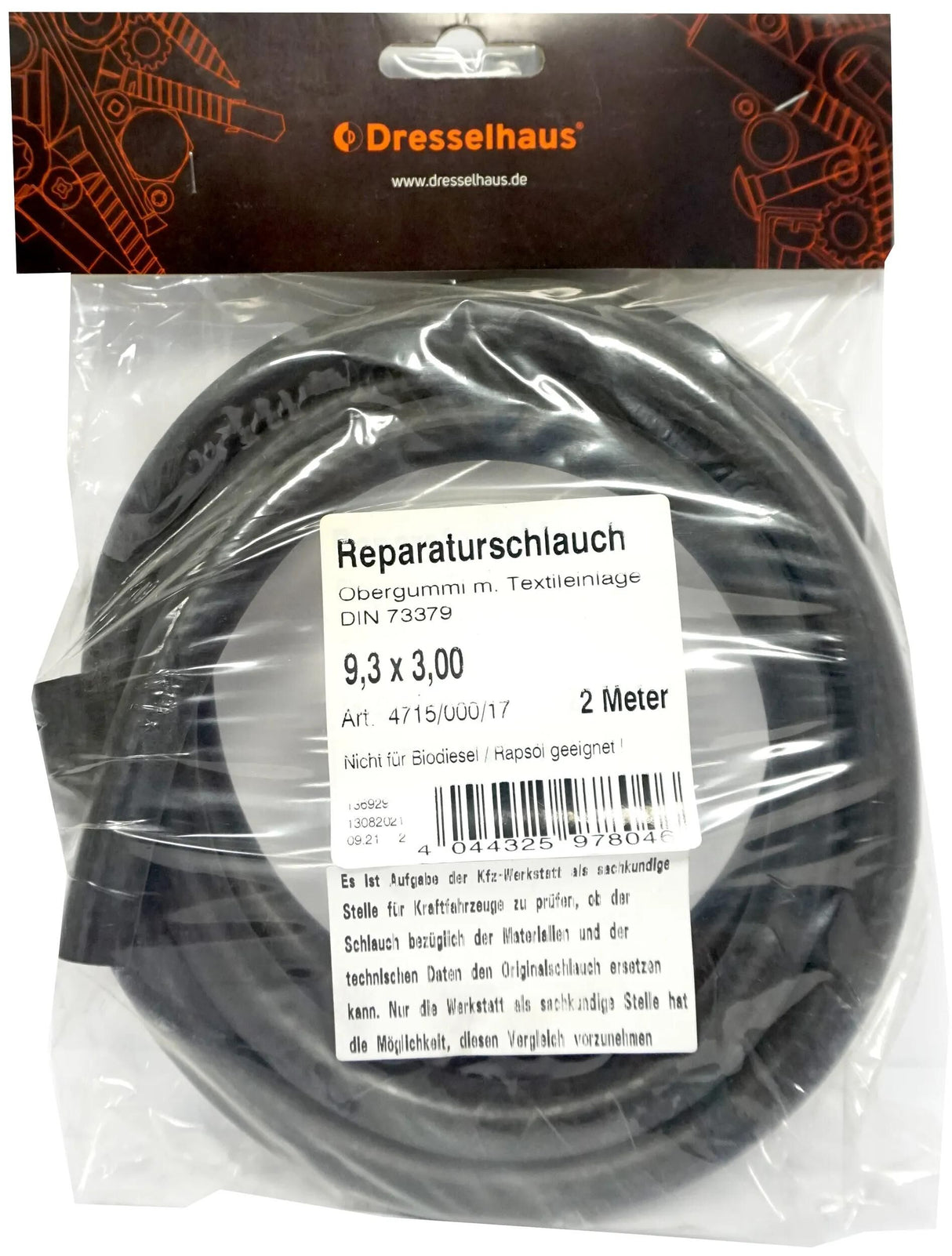 Dresselhaus brændstofslange 4715 kraftklemme 5,5x3,0 dresselh. e10-tgl. 2m