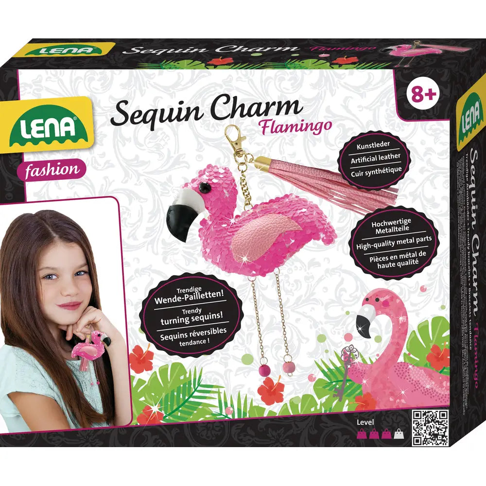 Oku lena - lav din flamingo nøglering