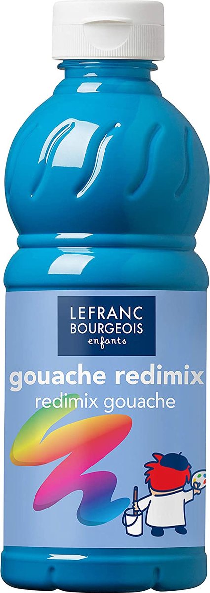 Lefranc bourgeois l b gouache maling redimix turkisblå 500ml