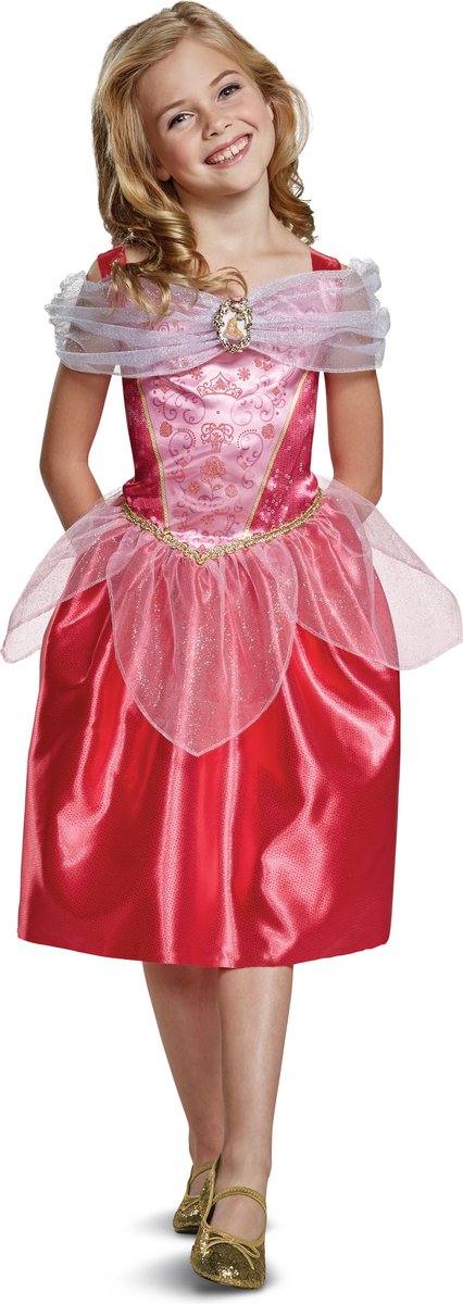 Disguise disney prinsesse - sovende skønhed, aurora classic, størrelse m (7-8 år), piger