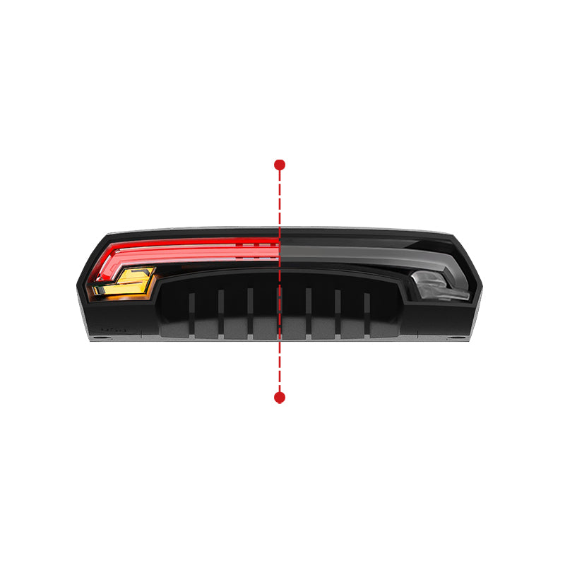Meilan laserbaglygte med fjernbetjening USB x5