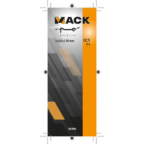 Mack 1017849 - windhaak staal verzinkt 2 st 4,0 x 80 mm | 5 stuks