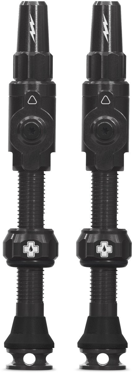 Muc-off tubeless ventil big bore lite stor sort fransk presta ventil 45mm