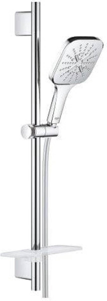Grohe rainshower smartactive cube 130 brusestangssæt - vandbesparende - med sæbeskål - krom