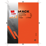 Mack 1047758 - plaststik hvid ø 19 mm 4 stk | 6 stk