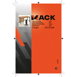 Mack 1047774 - justerbar stikprop sort 25 x 25 mm 2 stk | 6 stk