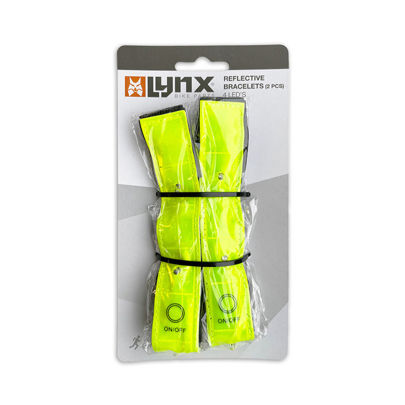 Lynx reflekterende armbånd 4 LED'er (2x)