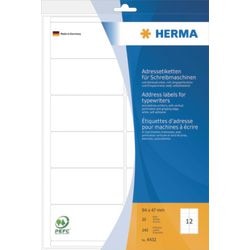 Adresselabel til skrivemaskiner herma