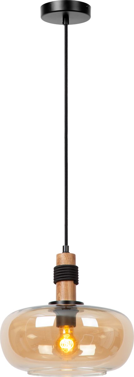 Lucide ilona - hængelampe - ø 30 cm - 1xe27 - rav