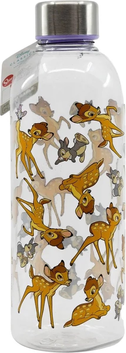 Stor bambi hydroflaske - drikkedunk - plastik - 850ml