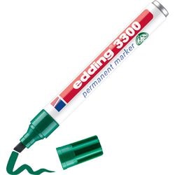 Permanent markør edding 3300 grøn 1-5 mm mejselformet spids