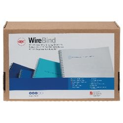 Gbc draagbindruggen wirebind 34 metaal 8mm zilver capaciteit 60vel