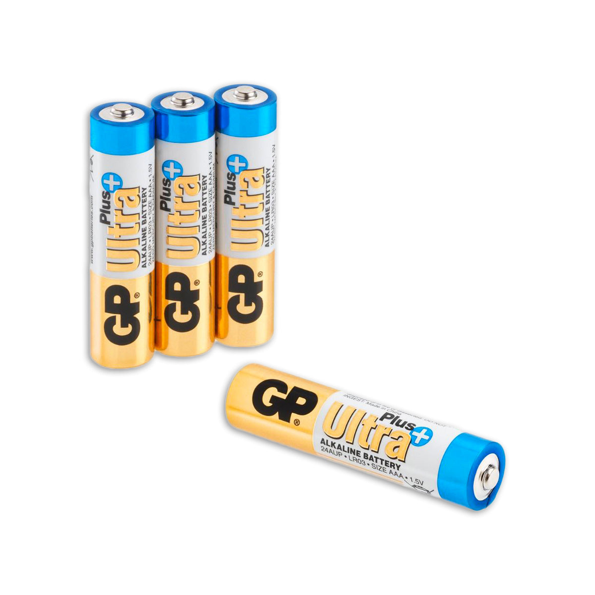 GP ultra plus alkaliske aaa batterier 4hk