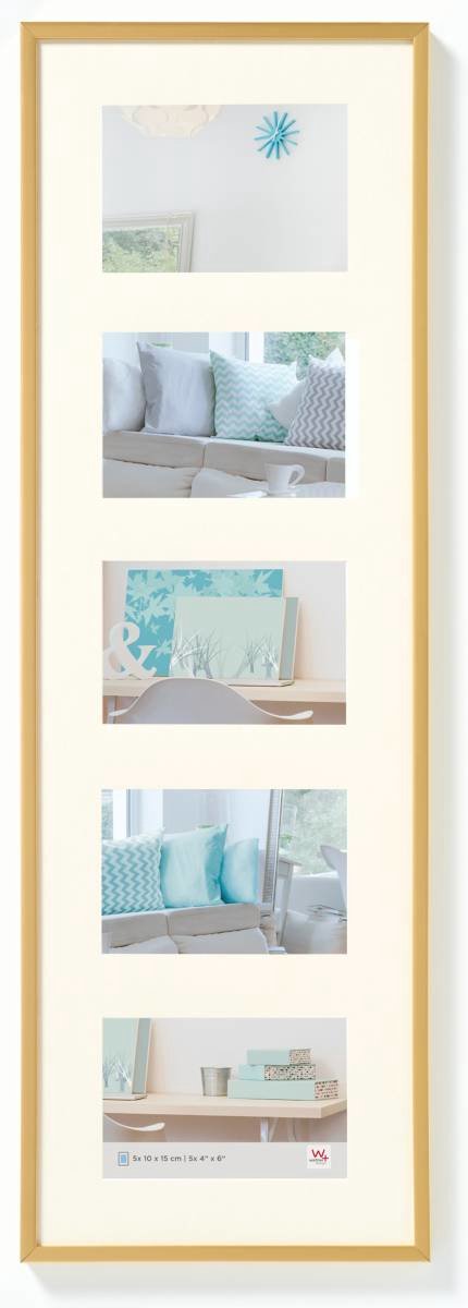 Walther new lifestyle - plastikgalleri - fotostørrelse 5 x 10x15 cm - guld