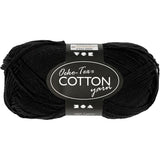 Creativ firma bomuldsgarn, sort, 50gr, 170m