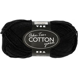 Creativ firma bomuldsgarn, sort, 50gr, 170m
