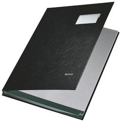 Signaturbog Leitz A4 sort